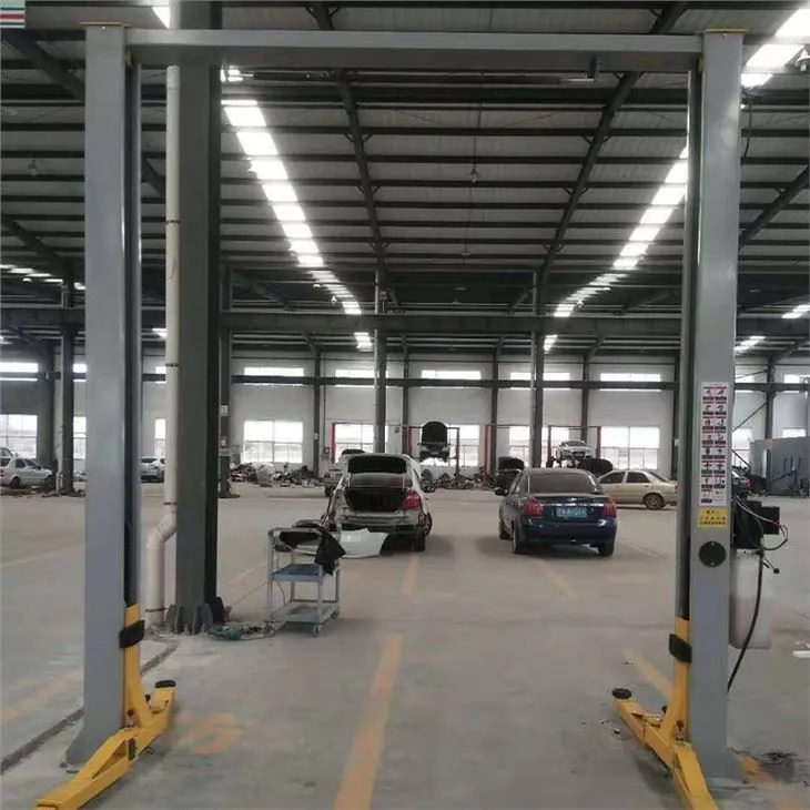 Automobilių keltuvas su dviguba kolona