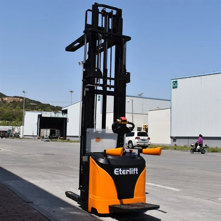 Electric Stacker Truck With Rider Platform